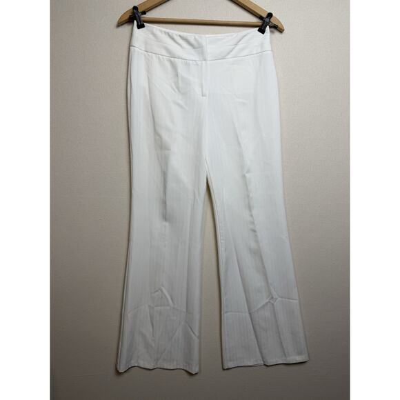 IZ Byer California Women's Ivory Pants Sz 9 Wide Leg Flat Front Career Office - Picture 1 of 16